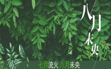 到八月末工作总结范文5篇