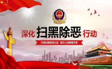 2024年扫黑除恶的工作总结5篇