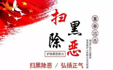扫黑除黑心得体会6篇